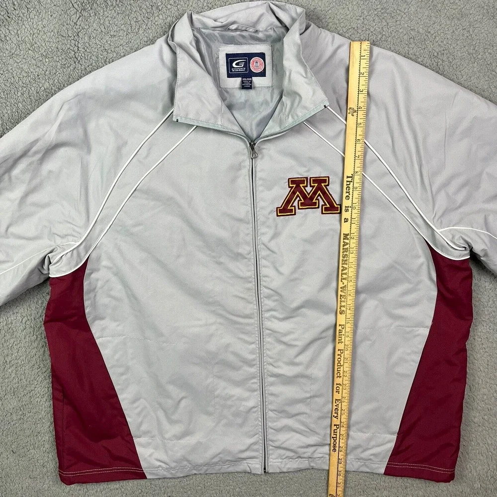 Minnesota Golden Gophers Lightweight Jacket Zipper College Coat G-III Size XXL‎